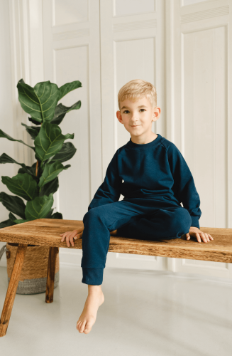 Bluza bawełniana dresowa granatowa