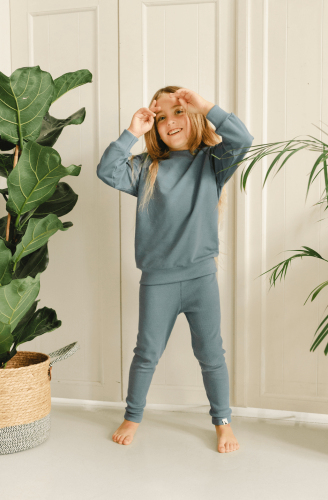 Legginsy prążkowe  jeans 