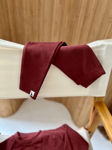 Legginsy prążkowe  czekoladowe