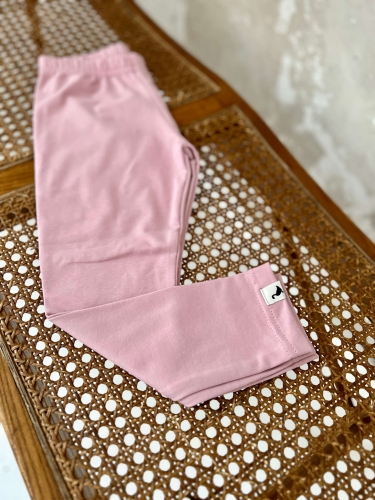 Legginsy bawełniane  różowym